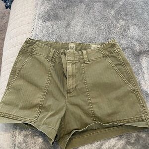 GAP Olive Utility High-Rise Shorts
